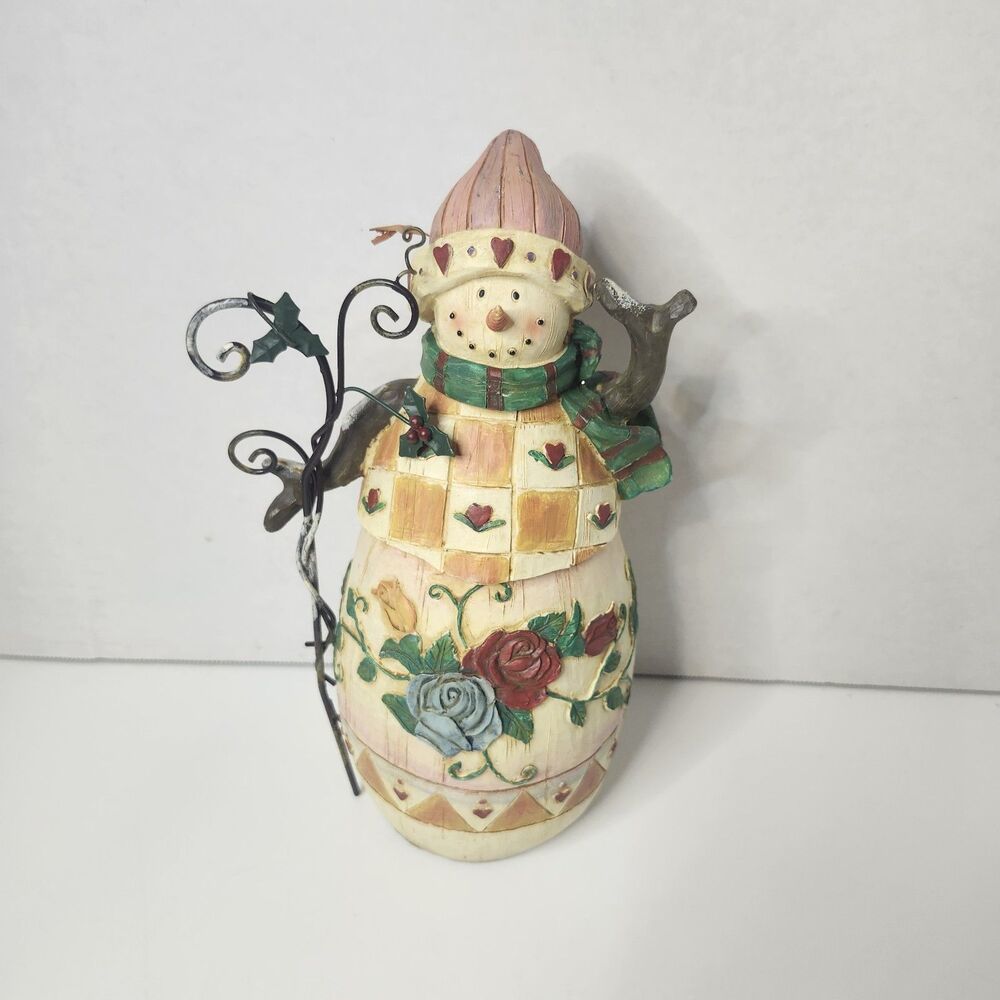 Vintage Snowman Christmas Decoration Figurine 12" Tall